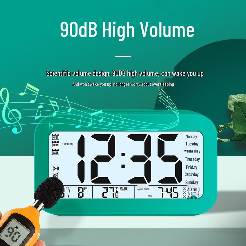 2024 Светящийся Бесшумный Умный Будильник для Студентов и Детей - Электронный, Перезаряжаемый, Идеальный Помощник для Пробуждения