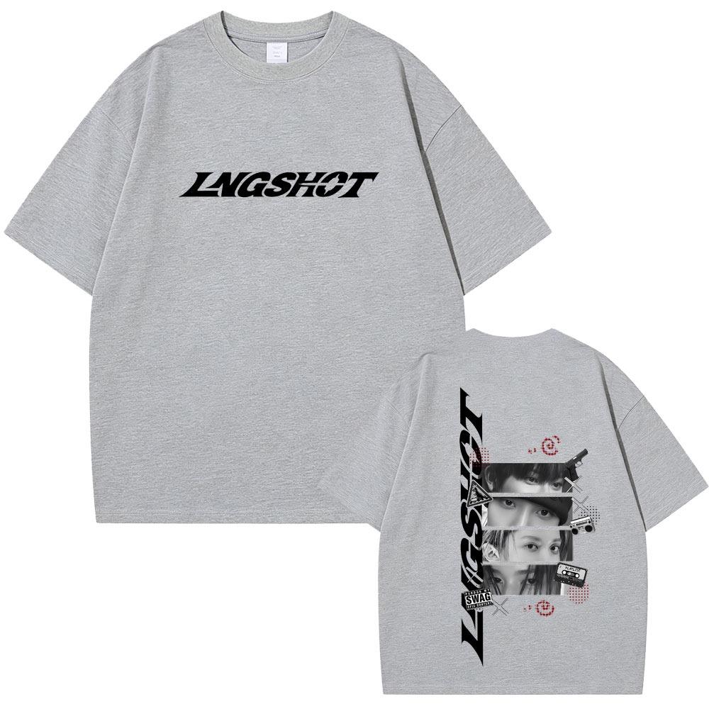 Korean Band Lngshot 2026 T-shirt Summer Men Women Kpop Fashion Trend Streetwear Male Casual High Quality Soft Cotton T Shirts