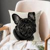 Throw Pillowcase with Hidden Zipper Wear Resistant Washable Non-Fading Animal Dog Print Cushion Cover Pillowslip