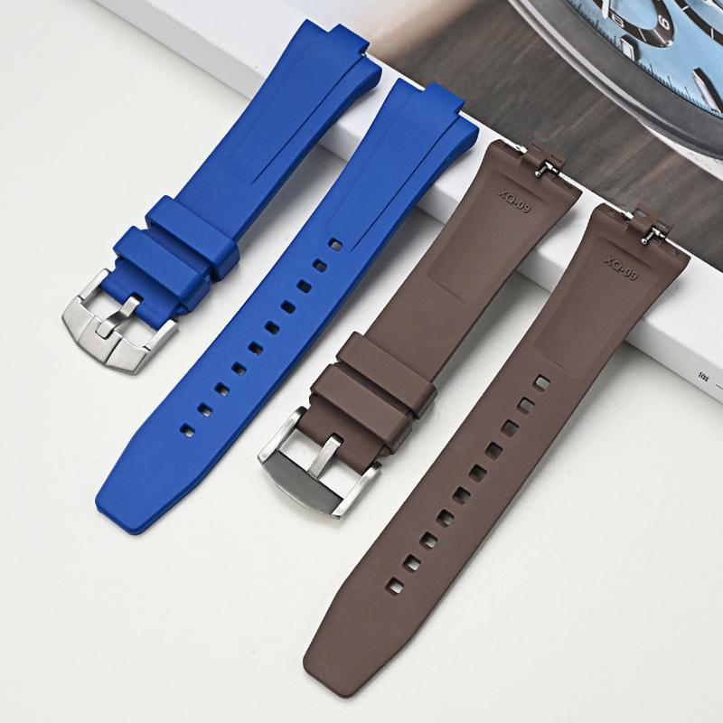 Для часов Citizen NJ0150 NJ0151 NJ0158 Фторкаучуковый Ремешок FKM Высококачественный Ремешок Мужской Браслет Быстросъемная Шпилька Наручный Ремешок