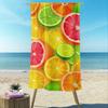 Summer Beach Towel Lemon Print Quick-Drying Bath Towel Outdoor Summer Swimming Bath Towel Sports Towel