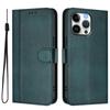 For iPhone 16 Pro Max Cases Wallet Stand Retro Texture Leather Phone Cover with Lanyard