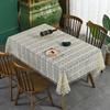 Hollowed Out Lace Tablecloth Tassel Pastoral Tablecloth Beige Dust Cover Cloth Rectangular Round Table Cloth