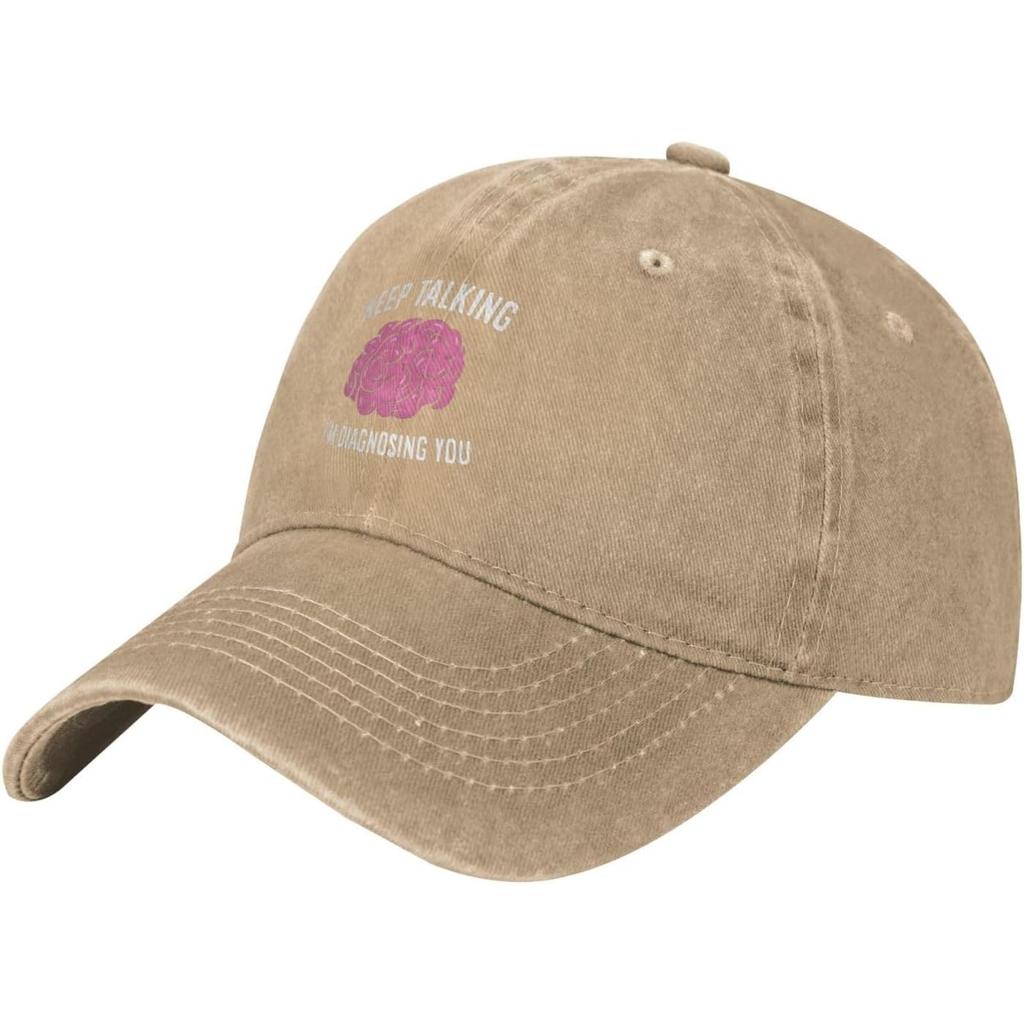 Keep Talking Im Diagnosing You Washed Baseball Cap Breathable Cotton Dad Hat for Unisex