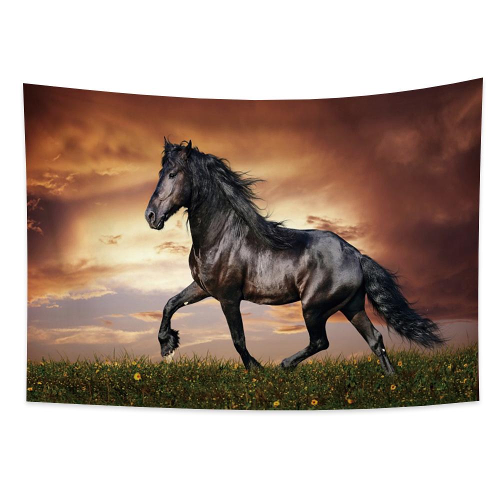 Серия «Скачущая лошадь» Гобелен Настенный хиппи Богемное украшение Гобелен Фон Ткань Гостиная Комната Домашний декор