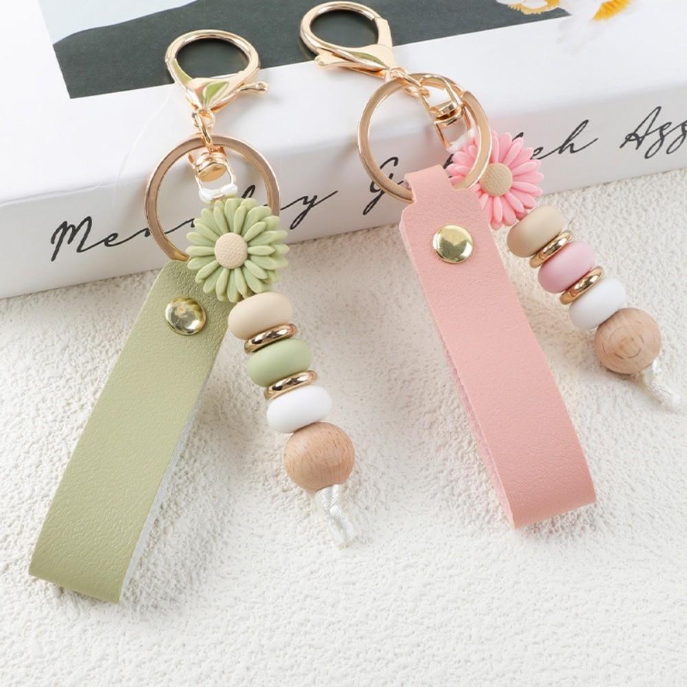 Colored Bag Pendant Silicone Mobile Phone Lanyard New Daisy Pendant Keychain Bag Decoration