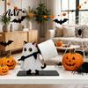 Unique Gift for Halloween Lovers Wooden Napkin Holder, Ghost Pumpkin Tabletop Decor Kitchen Dining Room, Decorative Stand Restaurant Spooky