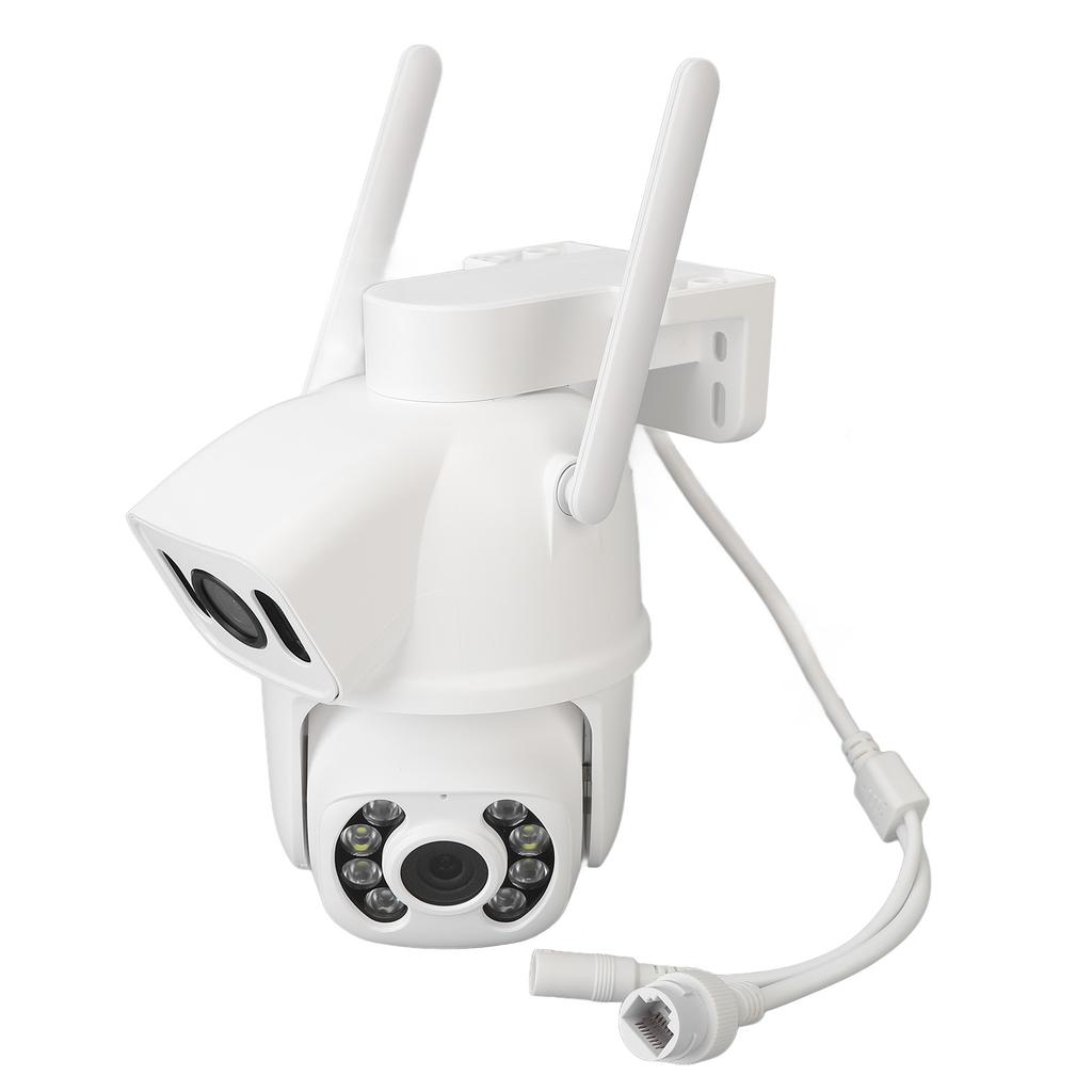 Камера видеонаблюдения WiFi с двумя объективами 6 МП с функцией ночного видения HD 110?240 В Обнаружение движения для дома и улицы США