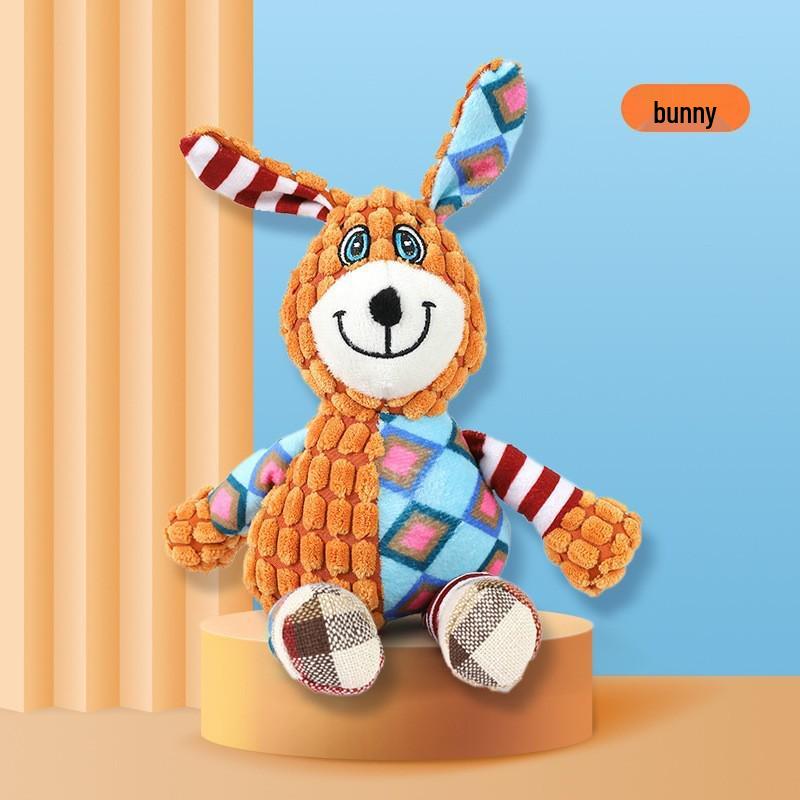 Interactive Cotton Rope Dog Toy with Plush & Sound Features