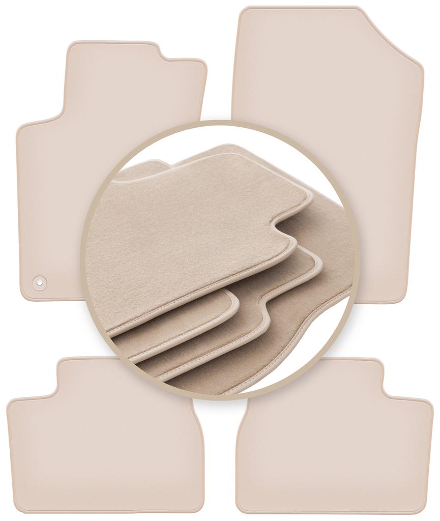 PREMIUM beige floor mats for: Peugeot 207 SW, station wagon, hatchback 2006-2012