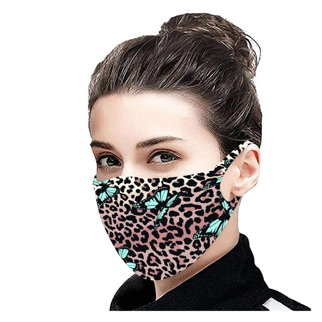 1PC Adult Printed Ice Silk Mask To  Against Dusts And Haze Mask