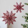 Durable Paper 3D Snowflake Ornament Waterproof Wrinkles Resistant for Christmas Tree Ceiling Window Decoration