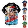 Men's Casual Hawaiian Style Christmas Print Short Sleeve Loose Button Shirt Top