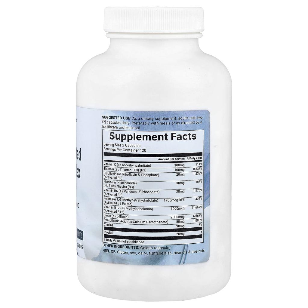 Micro Ingredients Pure Methylated Vitamin B Complex, 240 Capsules