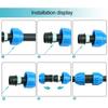 4Pcs PE Plastic 32mm To 32mm Straight Connector Water Pipe Adapter Fitting Accessories