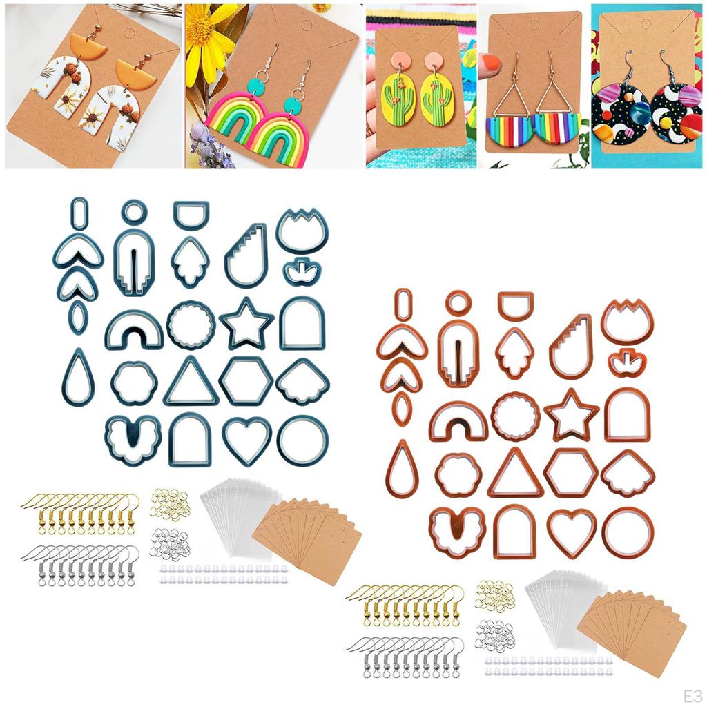 124 шт. Резак для полимерной глины для сережек Прочный Разной формы Широкое применение Аксессуары