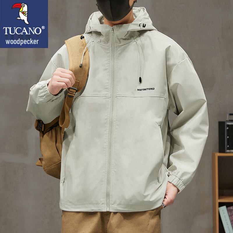 TUCANO Men's Casual Outdoor Windproof Hooded Jacket
