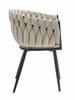 ORION chair - beige velvet / black legs x 1