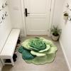 3D Цветочный Ковер Абсорбирующий Быстросохнущий Неправильной Формы Плюшевый Цветочный Напольный Коврик Моющийся Нескользящий Ковер для Гостиной Спальни Ванной Комнаты Кухни Декоративный