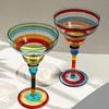Ручная работа, красочные бокалы для маргариты, изысканная бессвинцовая коктейльная посуда для свадебной вечеринки, уникальный кубок для напитков