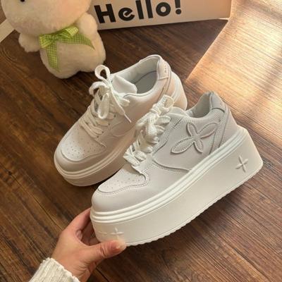 Женские кроссовки весна осень модная повседневная обувь на толстой подошве удобная увеличивающая рост платформа подошва для женщин