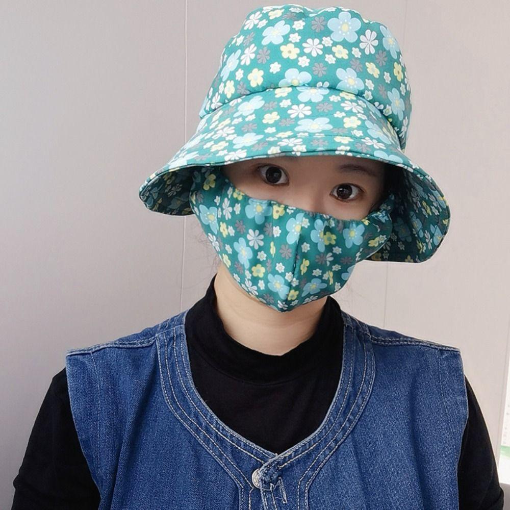 Face Mask Sunscreen Mask Cover Face Cap Bucket Hat Fashion Women Sun Hat Farm Work