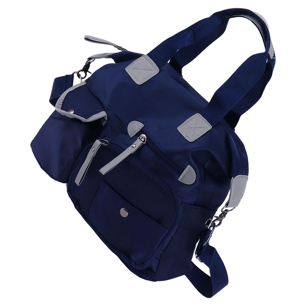 Женская наплечная сумка с несколькими карманами, большой вместимости, на молнии, с регулируемым ремнем, нейлоновая сумка, синяя нейлоновая наплечная сумка