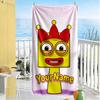 Numberblocks Personalized Name Beach Towel Soft Durable Quick-Dry Perfect for Traveling Yoga Camping and Swimming