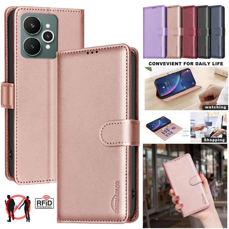 Чехол-книжка с защитой от кражи для OPPO Realme 15 14X 14 P3 Pro 5G C71 4G Coque Кожаный чехол с RFID-блокировкой Защитные сумки Fundas