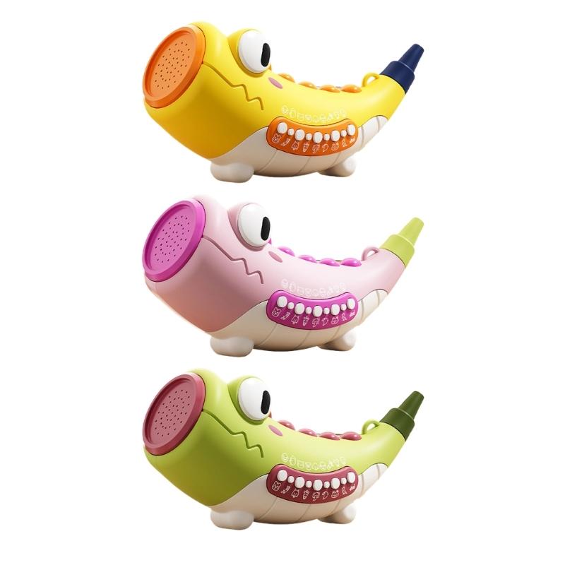Colorful Dinosaur Horn Blowing Toy For Children Oral Muscle Development Interactive Music Trumpet for Early Education