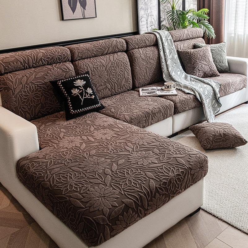 1 шт. Жаккардовый эластичный чехол на подушку дивана с камелиями, Эластичный цветочный чехол на диван для гостиной, Четыре сезона, Подходит для домашних животных