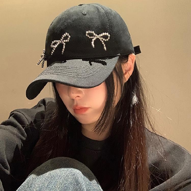 InsStyle Милая бейсболка Кепка с козырьком Прекрасный бантик Солнцезащитная шляпа Летняя спортивная шляпа