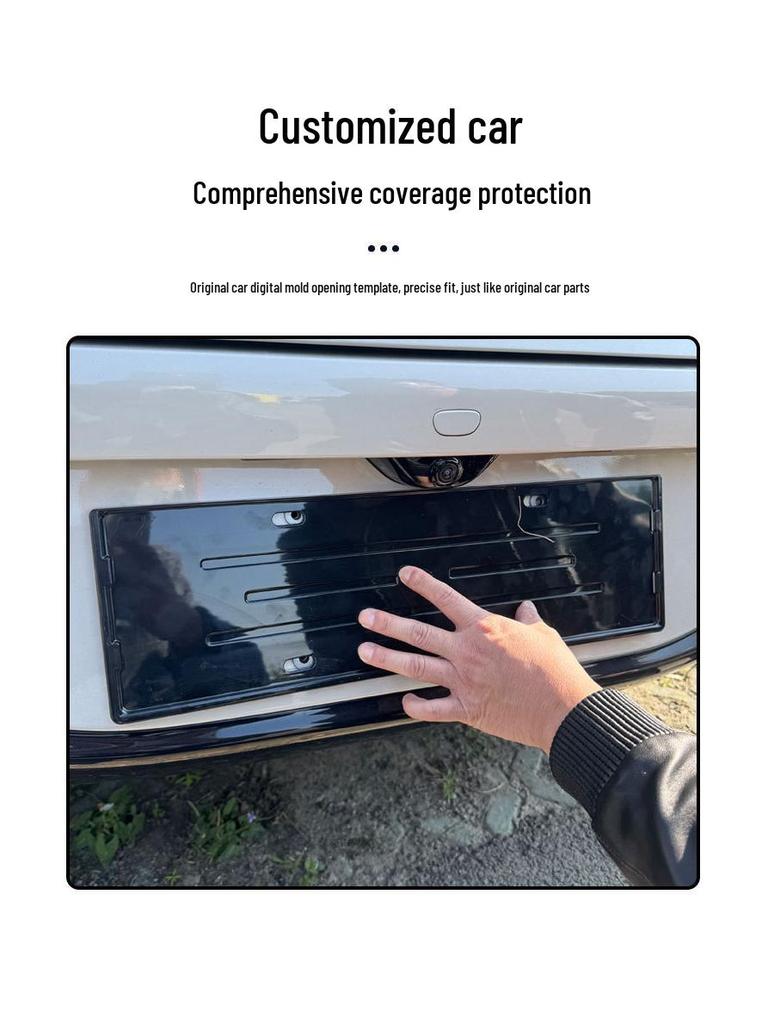 2026 Zhiji LS6 Полноразмерная зеленая рамка для номерного знака для электромобилей.