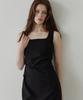 MAKE A TOAST Contour Square Long Dress (Black) Mbffop002Bk