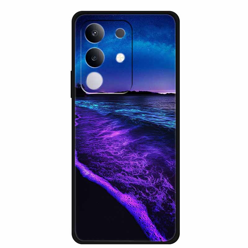 For vivo T4x Cover Silicone TPU Phone Case Funda for vivo T4x 5G V2437 Black Back Bumper Soft Protector Cartoon Anime Cute Capa