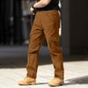 Men's Cargo Pants - Cotton Loose-Fit Comfortable Straight-Leg Multi-Pocket Trousers