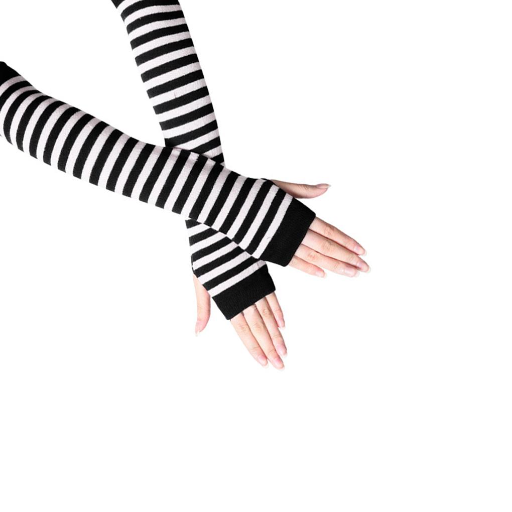 1 пара детских перчаток без пальцев простого стиля, удобные вязаные перчатки, вязание, рукоделие, нарукавники для девочек, защита рук для ношения на улице