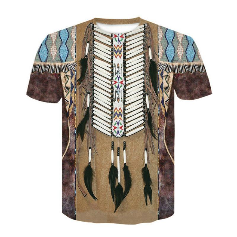 Boho Men's T-Shirts 3D Printing Stretch Indian Design Couple Street T-Shirts Summer Fashion Clothing T-Shirts
