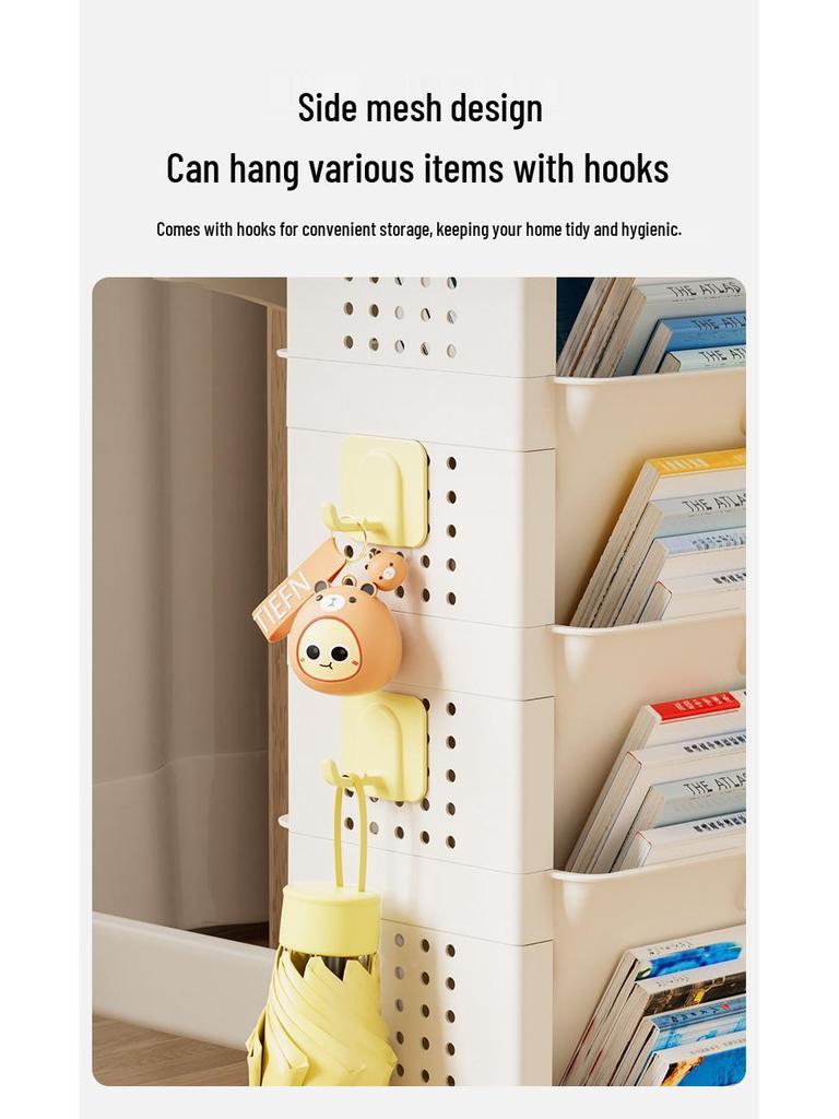 Movable Bookshelf & Storage Rack for Students