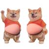 Пухлый Сиба-ину 3D Наклейки Сиба-ину Мягкая на ощупь Наклейка на живот собаки Наклейка на живот собаки Ультрамягкая 3D Мягкая наклейка с собакой