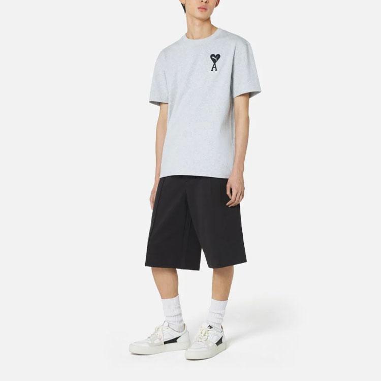 Puma X Ami Paris SS22 Однотонные повседневные шорты с логотипом в форме сердца Мужские брюки черные 534071-01