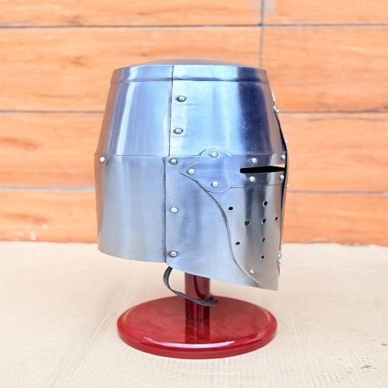 Шлем Серебряного Тамплиера  Средневековый Шлем Крестоносца  LARP Косплей Костюм на Хэллоуин Лучший Подарок Хэллоуин