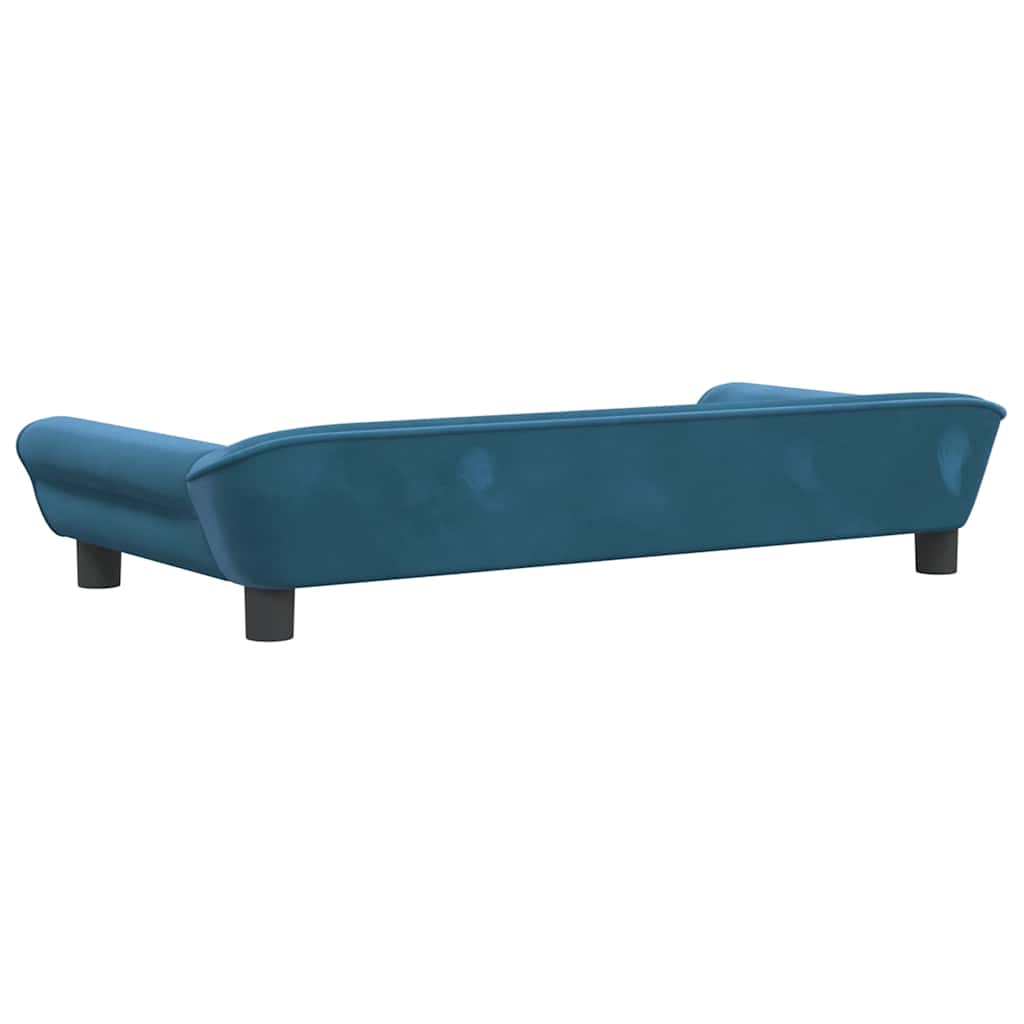 Dog Bed Blue 100x50x21 cm Velvet