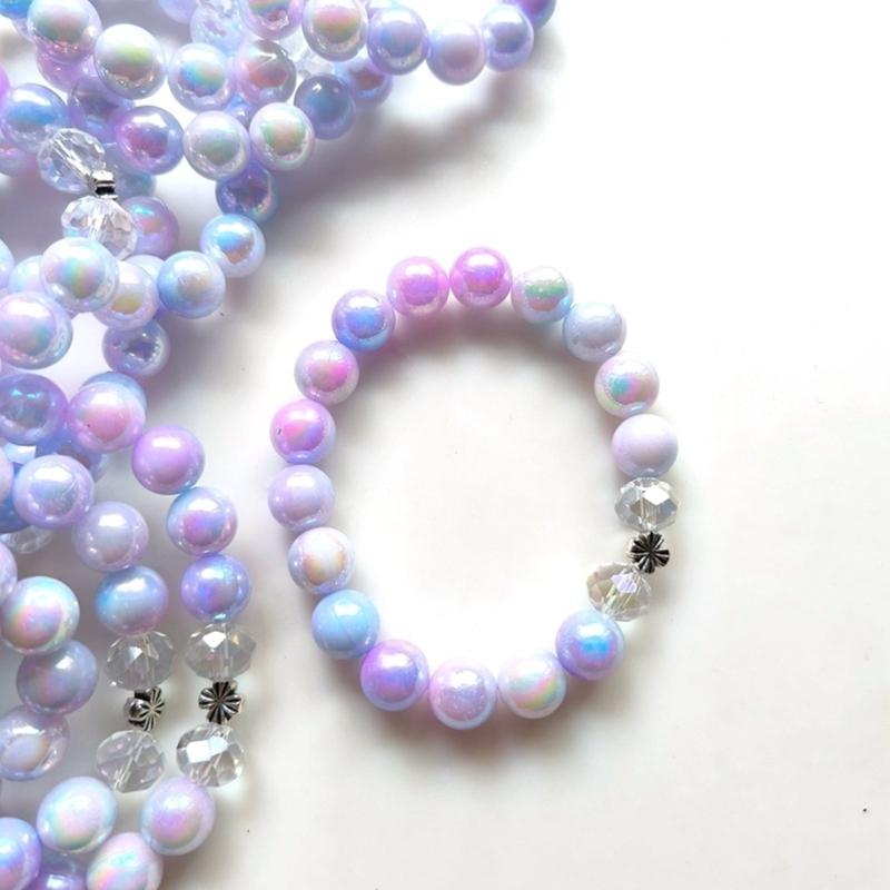 Унисекс Браслет-цепочка на руку Бусины для медитации Браслет на запястье Гладкие круглые бусины Регулируемый размер Браслеты Аксессуар для мужчин Женщин