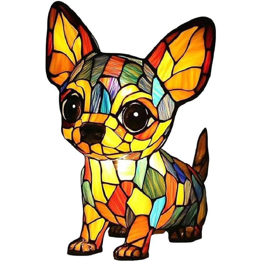 Ночной светильник серии «Собака» 2025 года, лампы для ночных столиков, настольный светильник с изображением кошек из окрашенной смолы, светодиодные настольные лампы с изображением милых домашних животных, креативные животные