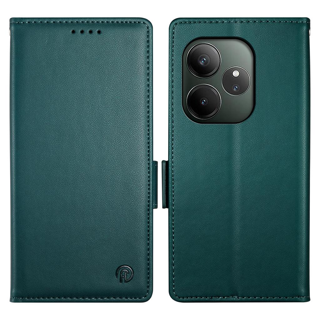 DF-010 Для Realme GT 6 5G Подставка Чехол PU Кожаный Кошелек Чехол для Телефона