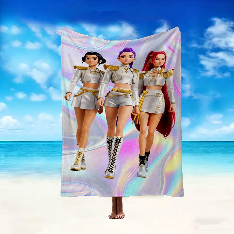 1pc Kpop Demon Hunters Blanket, Super Cozy Printed Home Blanket, All-Season Warmth