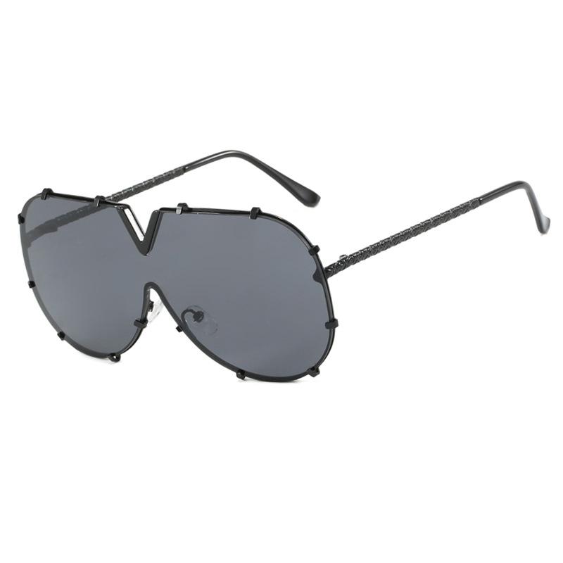 Женские солнцезащитные очки Защита от солнца Защита от ультрафиолета Модные индивидуальные винтажные уличные солнцезащитные очки для вождения в пригородных поездках в большой металлической оправе