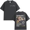 Rapper Yan Block Tour 2025 Album Graphic TShirt Men Hip Hop Gothic Short Sleeve Tshirt Vintage Oversized Cotton Tees Streetwear
