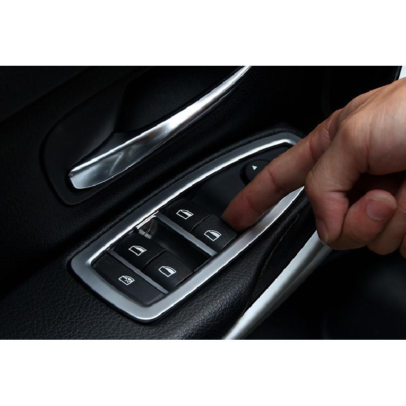For BMW 3 4 Series GT 13-2019 Matte Silver Door Window Switch Lift Cover Trim 5*